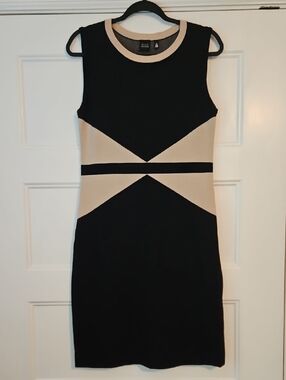 black mini dress saks Saks 5th Ave Black Beaded and Sequined Silk Chiffon Cocktail Dress, Sleeveless, Open Back Backless, Mini Dress